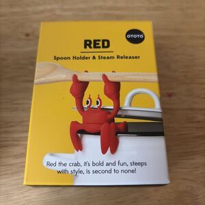 OTOTO RED The Crab Silicone Spoon Utensil Holder & Steam Releaser